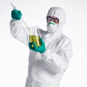 Falis Overol completo para laboratorios químicos con guantes